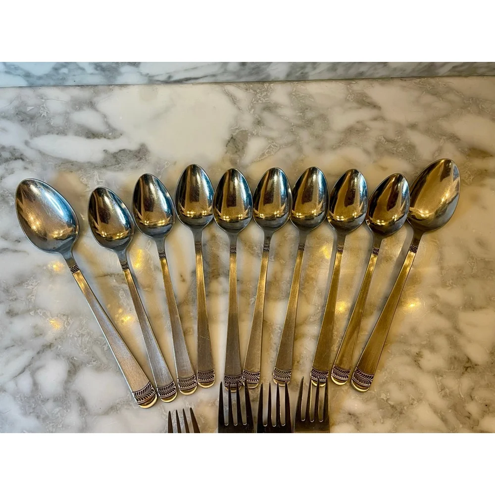 Stanley Roberts Coventry 14pc Flatware Japan – Forks Spoons Stainless Set